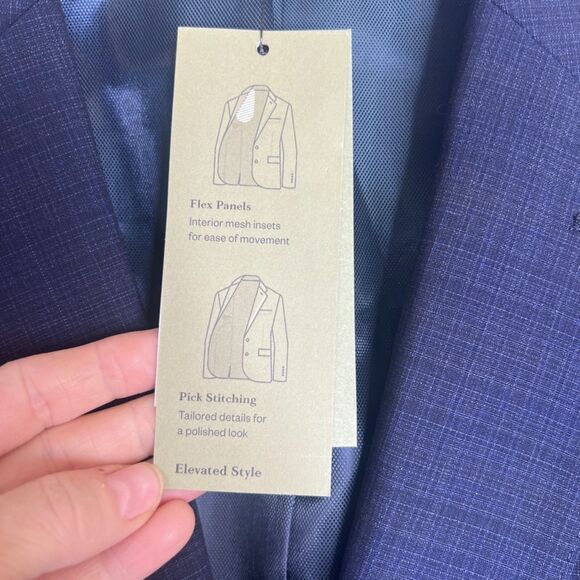 Goodfellow & Co NWT Wool Blend Navy Voyage Sports Coat Blazer Size 46S - Picture 12 of 13